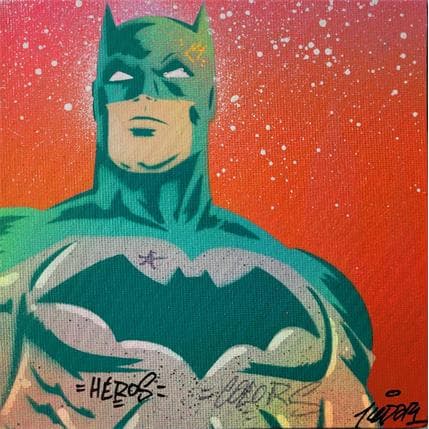 Peinture Green Batman par Kedarone | Tableau Street Art Graffiti, Mixte icones Pop