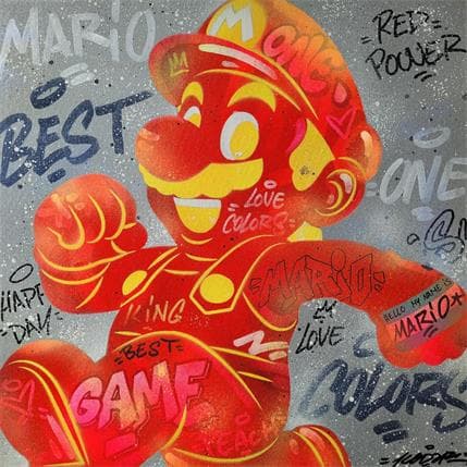 Painting Red Mario by Kedarone | Painting Street art Graffiti, Mixed Pop icons