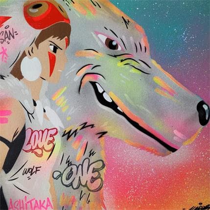 Painting Princesse Mononoke by Kedarone | Painting Street art Graffiti, Mixed Pop icons