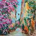 Painting Rue de sud by Novokhatska Olga | Painting Figurative Landscapes Oil