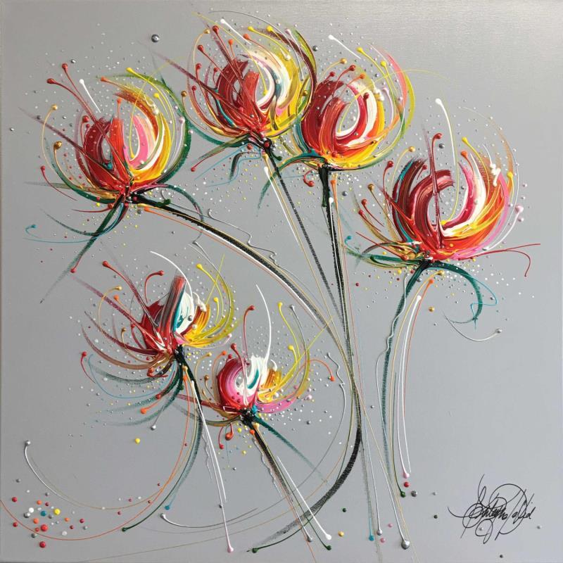 Painting les tulipes du bonheur by Fonteyne David | Painting Figurative Acrylic Nature