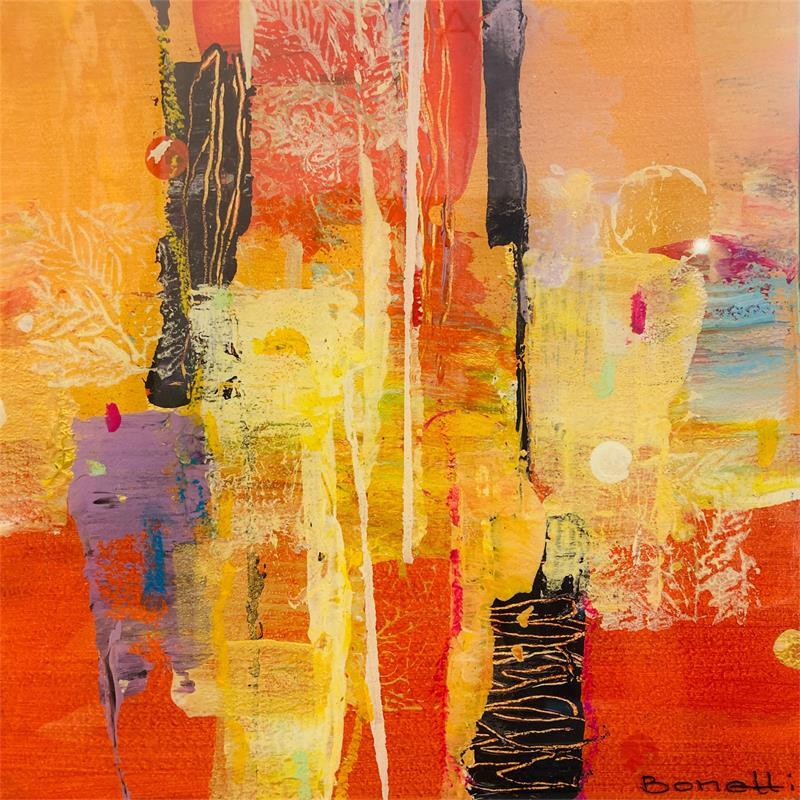 Painting Kiss of fire 3  by Bonetti | Painting Abstract Acrylic