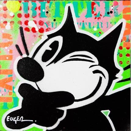 Painting Clin d'oeil by Euger Philippe | Painting Pop art Mixed Pop icons