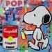 Peinture Snoopy Pop Campell's par Euger Philippe | Tableau Pop Art Mixte icones Pop