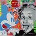 Gemälde E=MC2 von Euger Philippe | Gemälde Pop-Art Pop-Ikonen Graffiti Acryl Collage