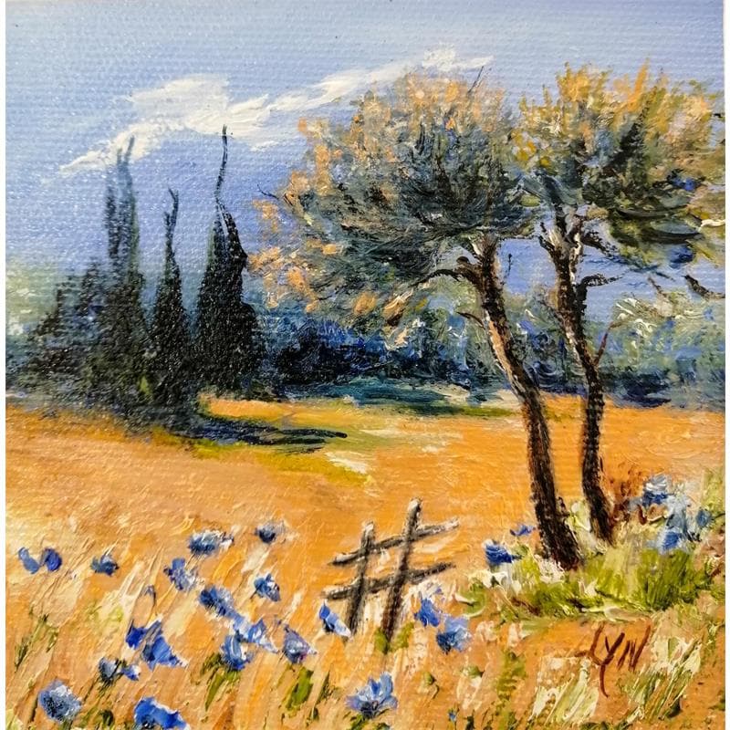 Painting 2 pins by Lyn | Painting Figurative Landscapes Oil