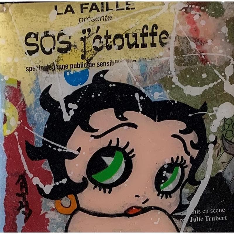 Painting J'étouffe...et vous by Nathy | Painting Pop art Mixed Pop icons