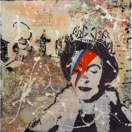 Peinture Queen Lisbeth par Nathy | Tableau Pop Art Mixte icones Pop
