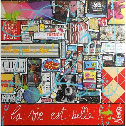 Painting La vie est belle (All we need is love) by Costa Sophie | Painting Pop art Mixed Pop icons