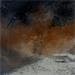 Gemälde L'aube rousse 2 von Han | Gemälde Abstrakt Minimalistisch