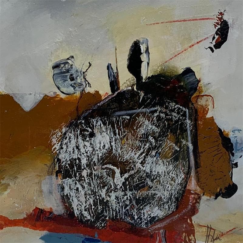Gemälde Conquérir l'ombre 2 von Han | Gemälde Abstrakt Minimalistisch