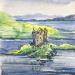 Painting Lake Lochness by Volynskih Mariya  | Painting Figurative Landscapes Marine Nature Watercolor