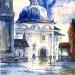 Painting Monastery of Siberia by Volynskih Mariya  | Painting Figurative Landscapes Urban Architecture Watercolor