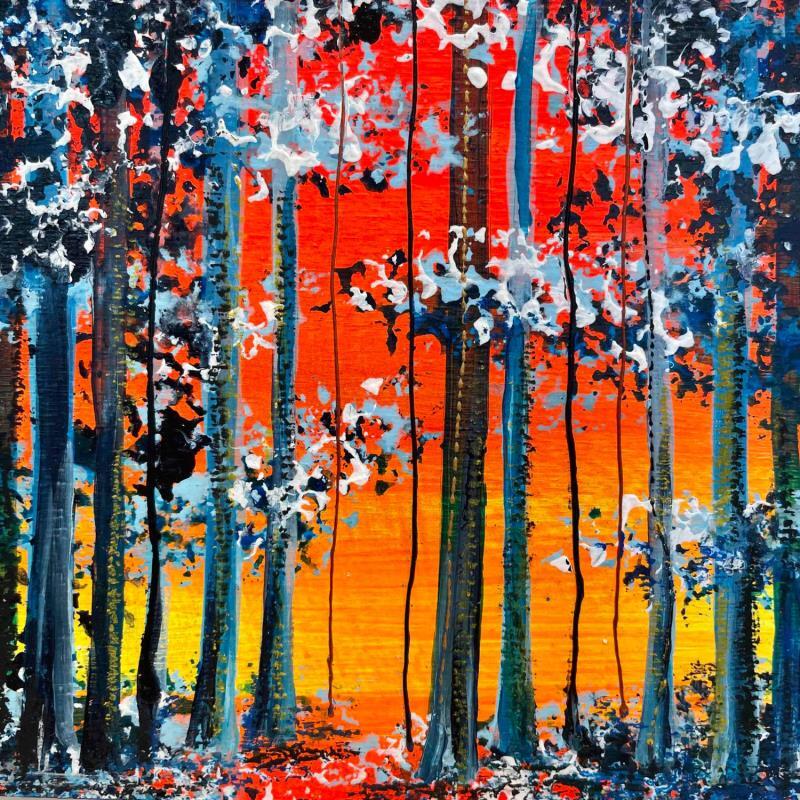 Painting Foret nocturne by Locoge Alice | Painting Acrylic