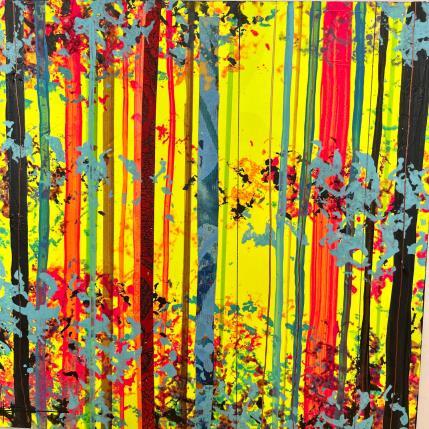 Painting Yellow foret by Locoge Alice | Painting  Acrylic