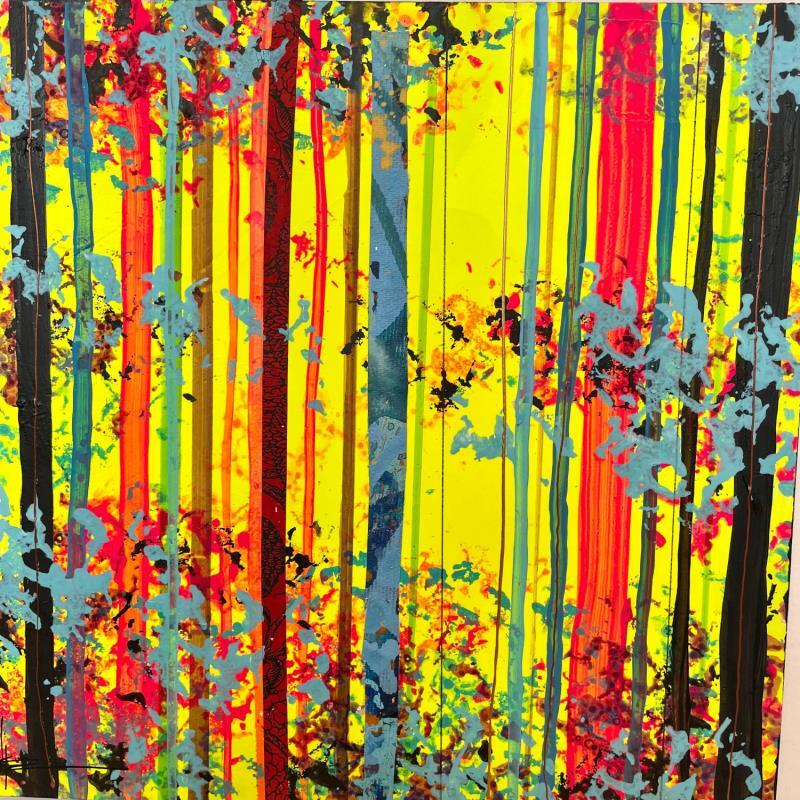 Painting Yellow foret by Locoge Alice | Painting Acrylic