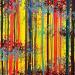 Gemälde Abstract forest von Locoge Alice | Gemälde Acryl