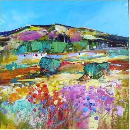 Painting Printemps en Provence by Frédéric Thiery | Painting Figurative Acrylic Landscapes