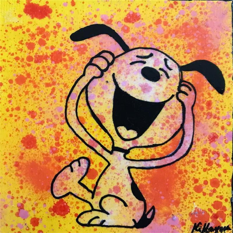 Painting Snoopy mdr by Kikayou | Painting Pop-art Pop icons Graffiti Oil Acrylic