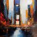 Painting Road trip to the luminous city by Bond Tetiana | Painting Figurative Urban Oil