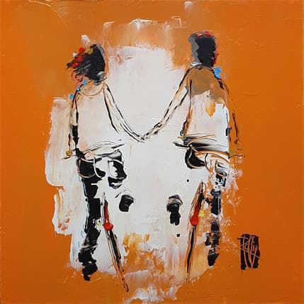 Peinture Orange par Raffin Christian | Tableau Figuratif Huile scènes de vie
