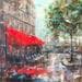 Peinture Café st Louis par Solveiga | Tableau Figuratif Acrylique Vues urbaines