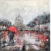 Peinture Dimanche à Paris par Solveiga | Tableau Figuratif Acrylique Vues urbaines