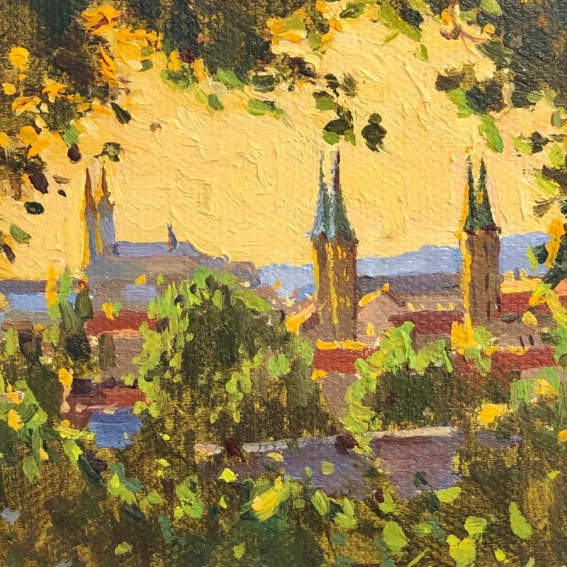 Gemälde Evening in Bamberg von Mekhova Evgeniia | Gemälde Naive Kunst Öl