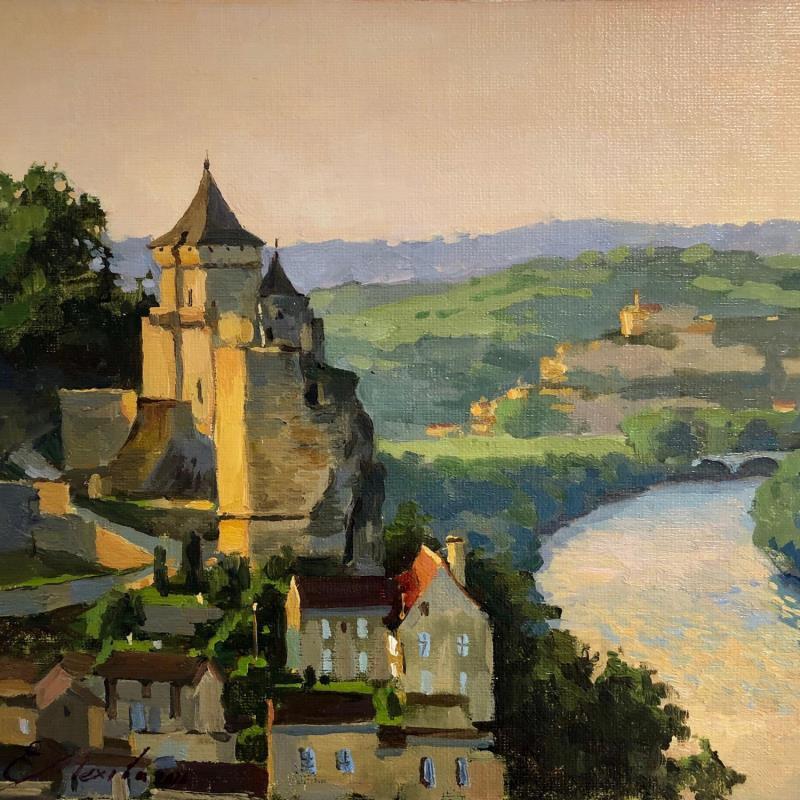 Painting Castle of Castelnaud-La-Chapelle by Mekhova Evgeniia | Painting Oil