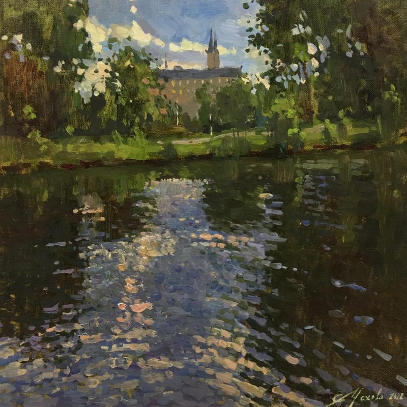 Painting Reflections by Mekhova Evgeniia | Painting Impressionism Oil Nature