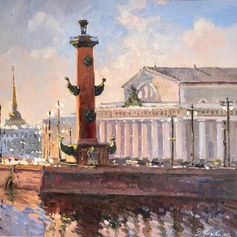 Painting Arrow of Vasilievsky Island by Mekhova Evgeniia | Painting Naive art Oil