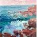 Painting Emerald Sea by Carrillo Cindy  | Painting Figurative Marine Oil