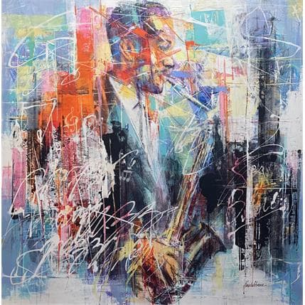 Painting Jazz Fusion  by Silveira Saulo | Painting Figurative Mixed Life style, Portrait