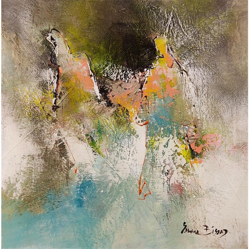 Painting G 1612 by Sabrina Bisard | Painting Abstract Mixed Life style