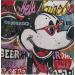 Peinture Mickey likes beer par Cornée Patrick | Tableau Pop-art Icones Pop