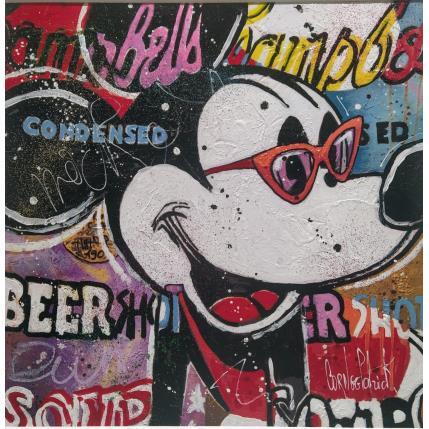Peinture Mickey likes beer par Cornée Patrick | Tableau Pop-art Icones Pop