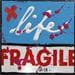 Painting Fragile life (bleu) by Costa Sophie | Painting Pop art Mixed Pop icons