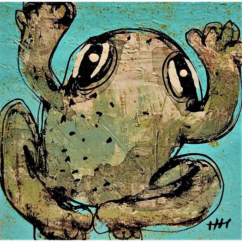 Painting Grenouille by Maury Hervé | Painting Figurative Mixed Animals
