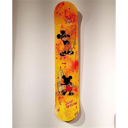 Sculpture Mickey Pop Surf by Kikayou | Sculpture Street art Mixed Pop icons