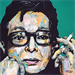 Peinture Marguerite Duras par G. Carta | Tableau Pop Art Mixte icones Pop