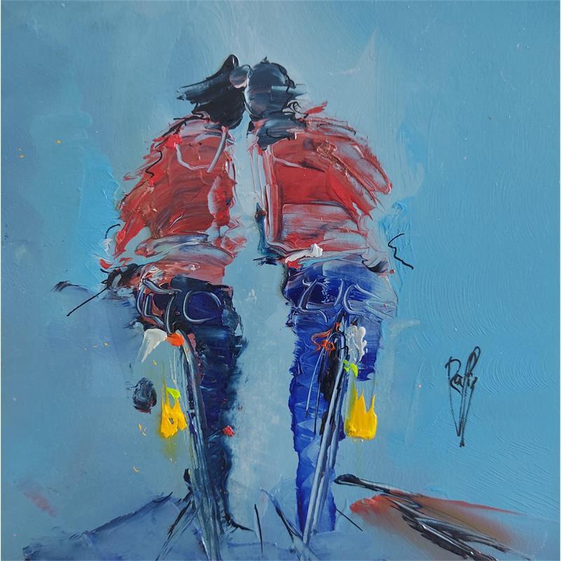 Painting Tous les deux by Raffin Christian | Painting Figurative Oil Life style, Pop icons
