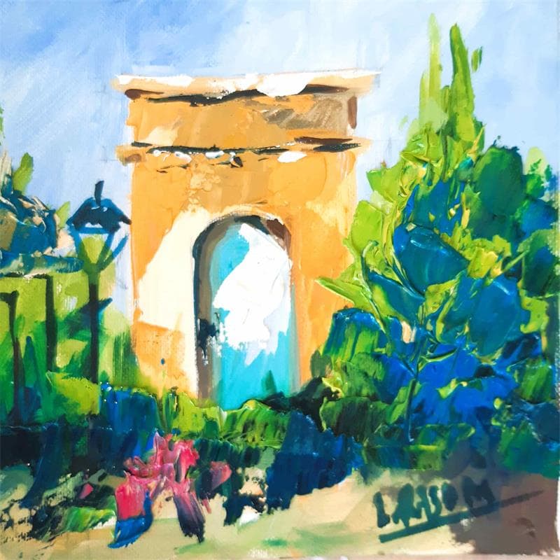 Painting L' ARC DE TRIOMPHE by Laura Rose | Painting Figurative Oil Urban