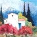 Painting LES CERISIERS by Laura Rose | Painting Figurative Urban Oil