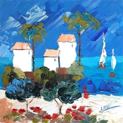 Painting SANARY by Laura Rose | Painting Figurative Oil Landscapes, Marine, Urban