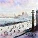 Gemälde Vue sur le quai des Esclavons von Gutierrez | Gemälde Figurativ Landschaften Aquarell