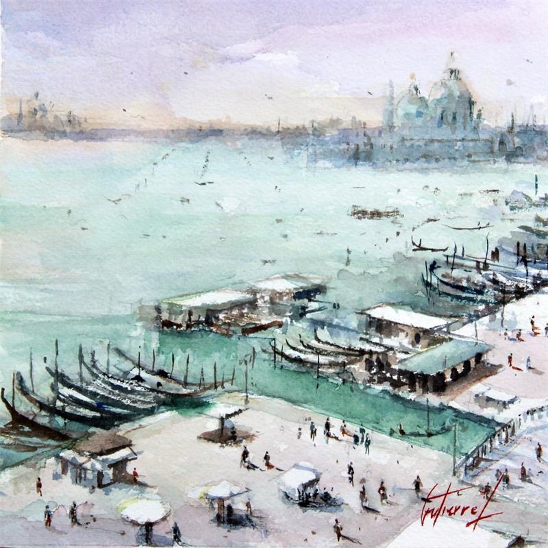 Painting Venise by Gutierrez | Painting Figurative Watercolor Landscapes, Pop icons