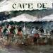 Peinture Le café de Flore - Paris par Gutierrez | Tableau Impressionnisme Urbain Aquarelle