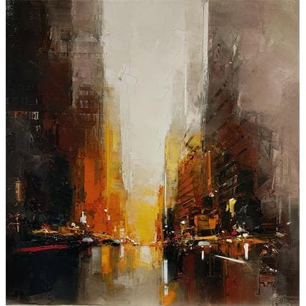 Painting Pink SF by Castan Daniel | Painting Figurative Oil Urban