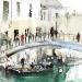 Peinture Les canaux à Venise par Gutierrez | Tableau Impressionnisme Urbain Aquarelle