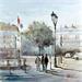 Painting Pigalle - Paris by Gutierrez | Painting Impressionism Urban Watercolor